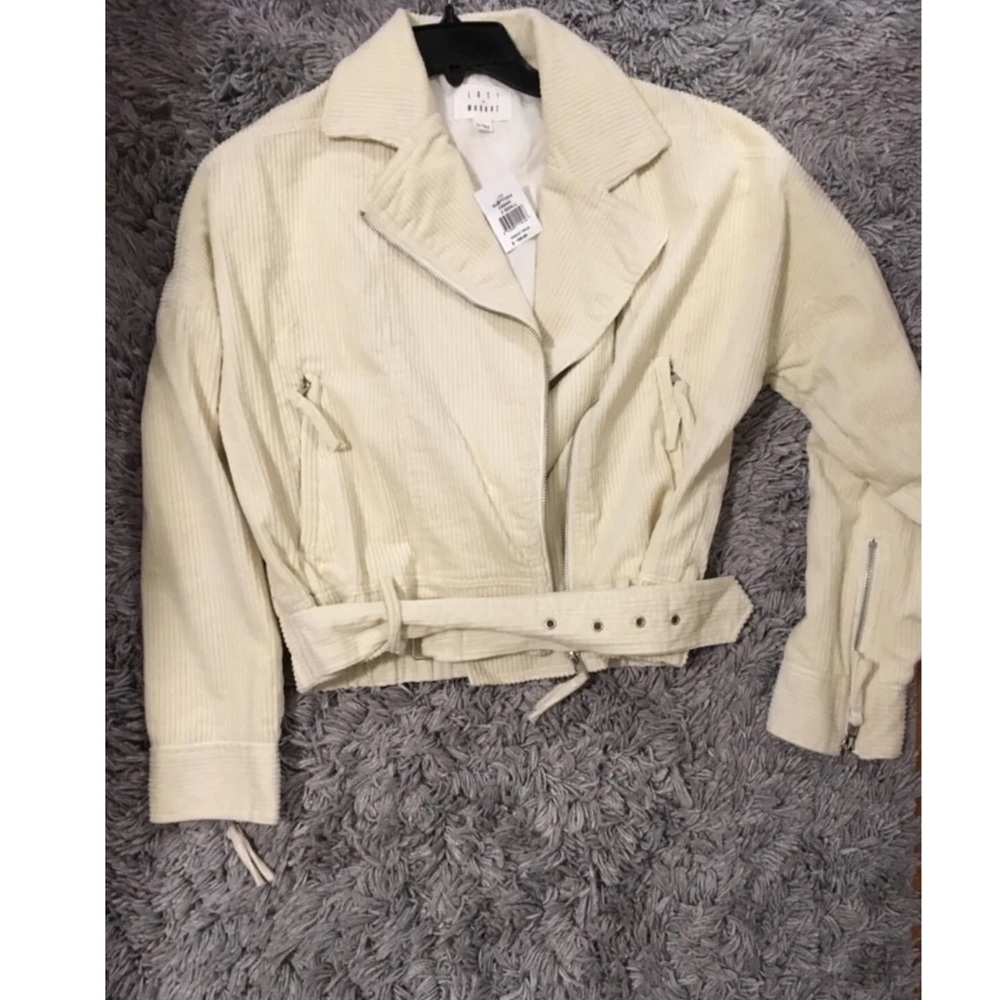 Lost n Wander cream Corduroy jacket size xs